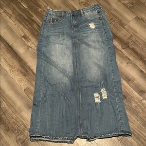 Long Denim Skirt
